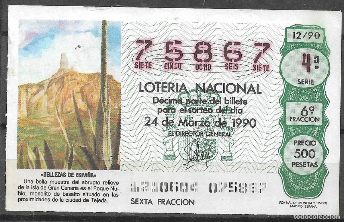 Loter&iacute;a Nacional: LOTERIA NACIONAL,24/03/1990.