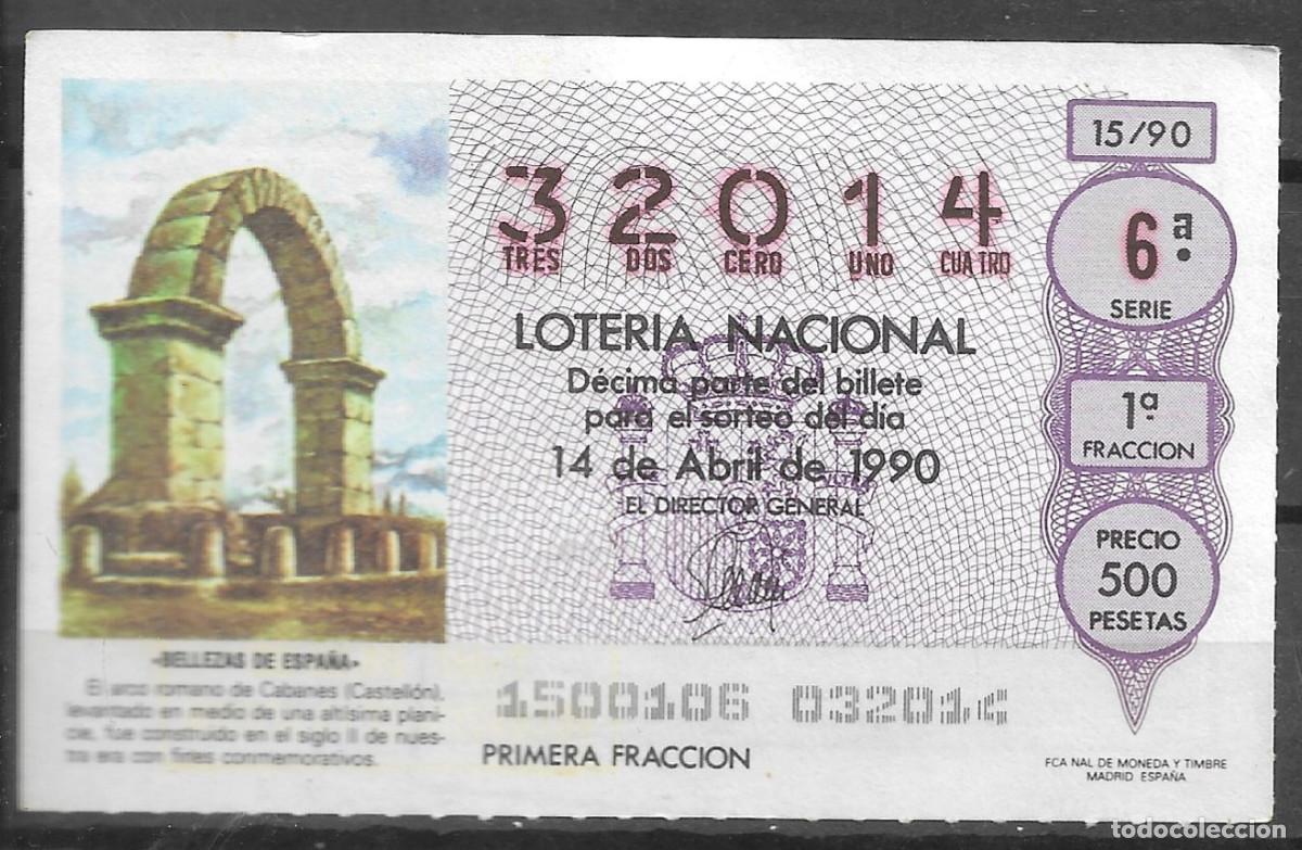 Loter&iacute;a Nacional: LOTERIA NACIONAL,14/04/1990.