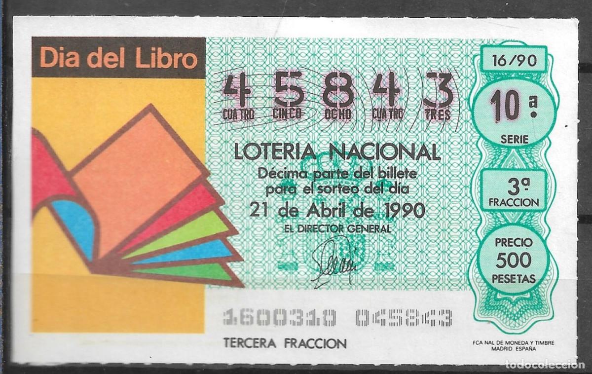 Loter&iacute;a Nacional: LOTERIA NACIONAL,21/04/1990.