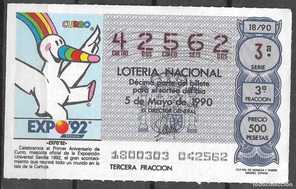 Loter&iacute;a Nacional: LOTERIA NACIONAL,05/05/1990.