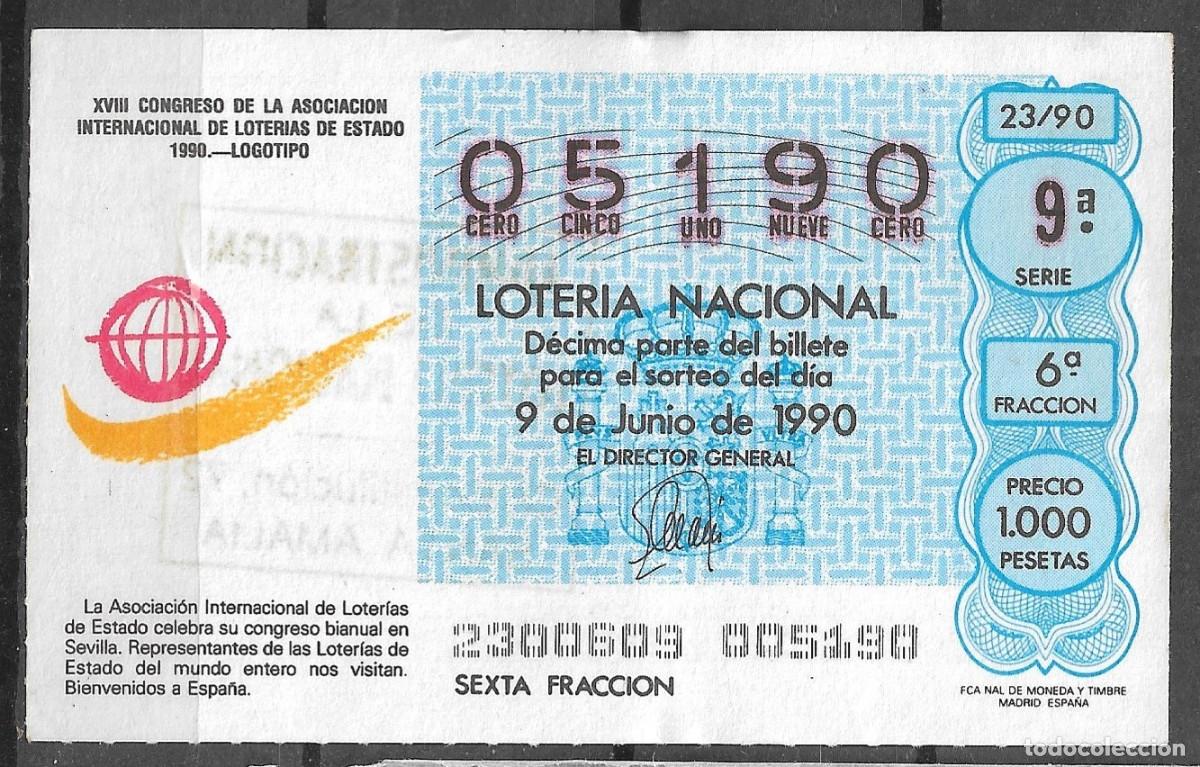 Loter&iacute;a Nacional: LOTERIA NACIONAL,09/06/1990.