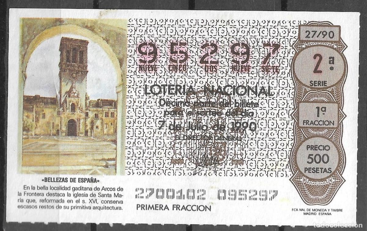 Loter&iacute;a Nacional: LOTERIA NACIONAL,07/07/1990.