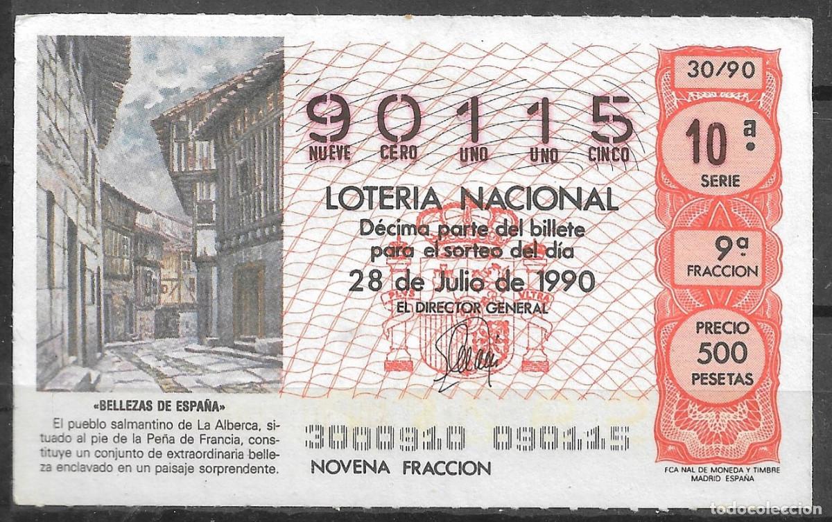 Loter&iacute;a Nacional: LOTERIA NACIONAL,21/07/1990.
