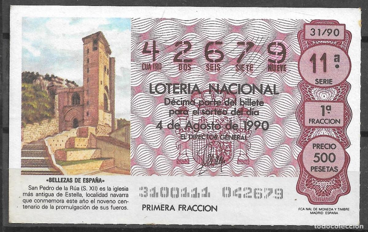 Loter&iacute;a Nacional: LOTERIA NACIONAL,04/08/1990.