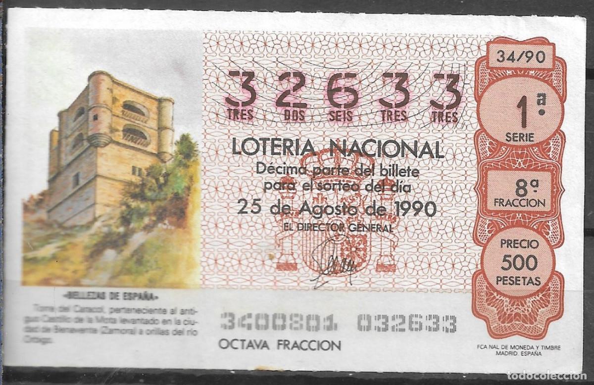 Loter&iacute;a Nacional: LOTERIA NACIONAL,25/08/1990.