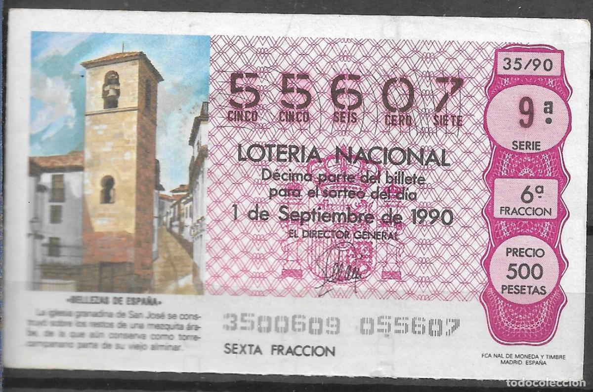 Loter&iacute;a Nacional: LOTERIA NACIONAL,01/09/1990.