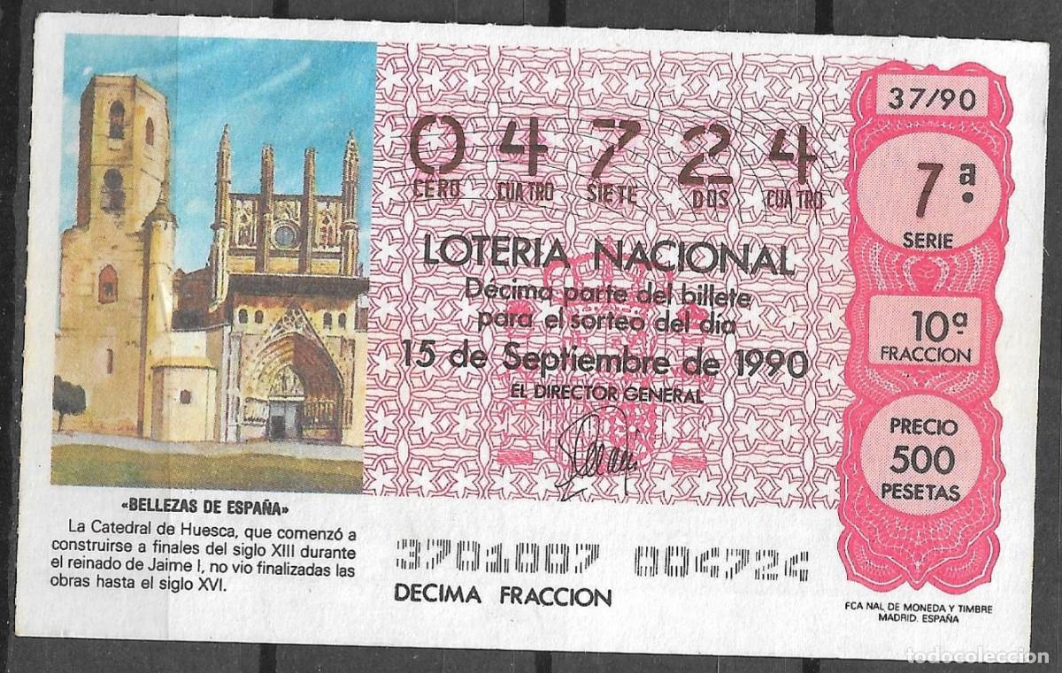 Loter&iacute;a Nacional: LOTERIA NACIONAL,15/09/1990.