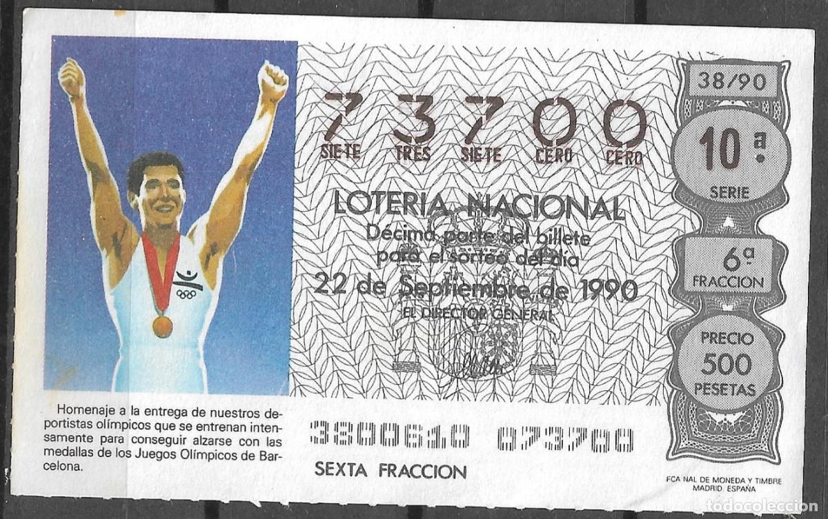 Loter&iacute;a Nacional: LOTERIA NACIONAL,22/09/1990.