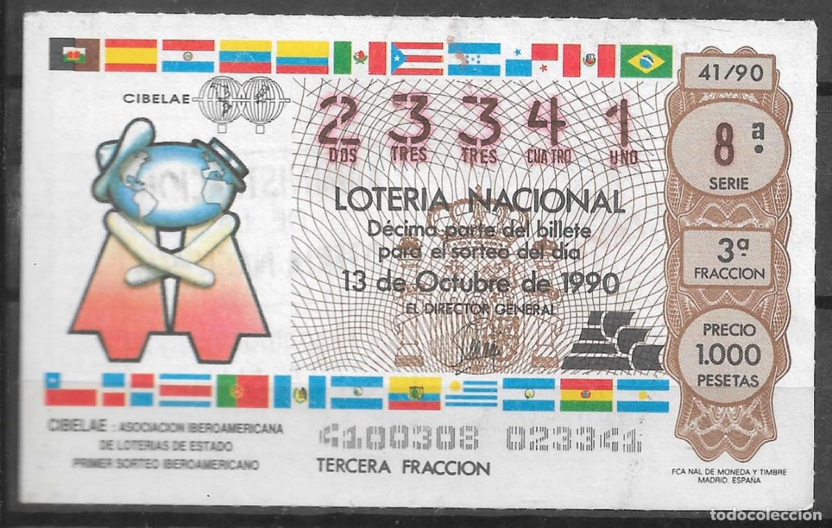 Loter&iacute;a Nacional: LOTERIA NACIONAL,13/10/1990.
