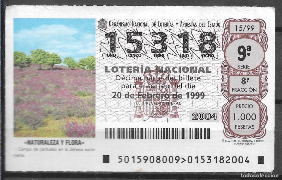 Lotteria Nationale Spagnola: LOTERIA NACIONAL,20/02/1999.