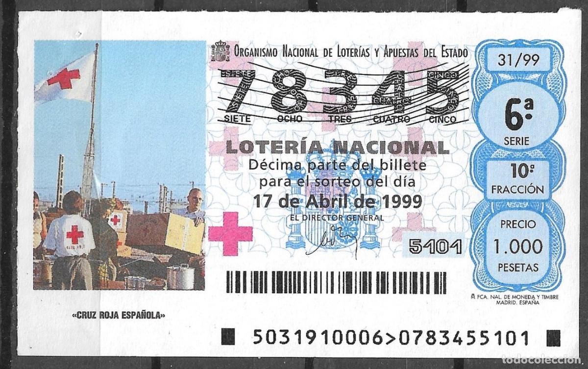 Lotteria Nationale Spagnola: LOTERIA NACIONAL,17/04/1999.