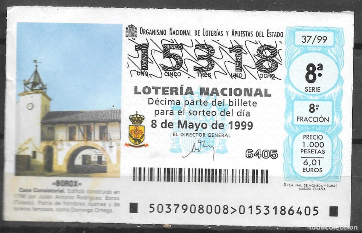 Lotteria Nationale Spagnola: LOTERIA NACIONAL,08/05/1999.