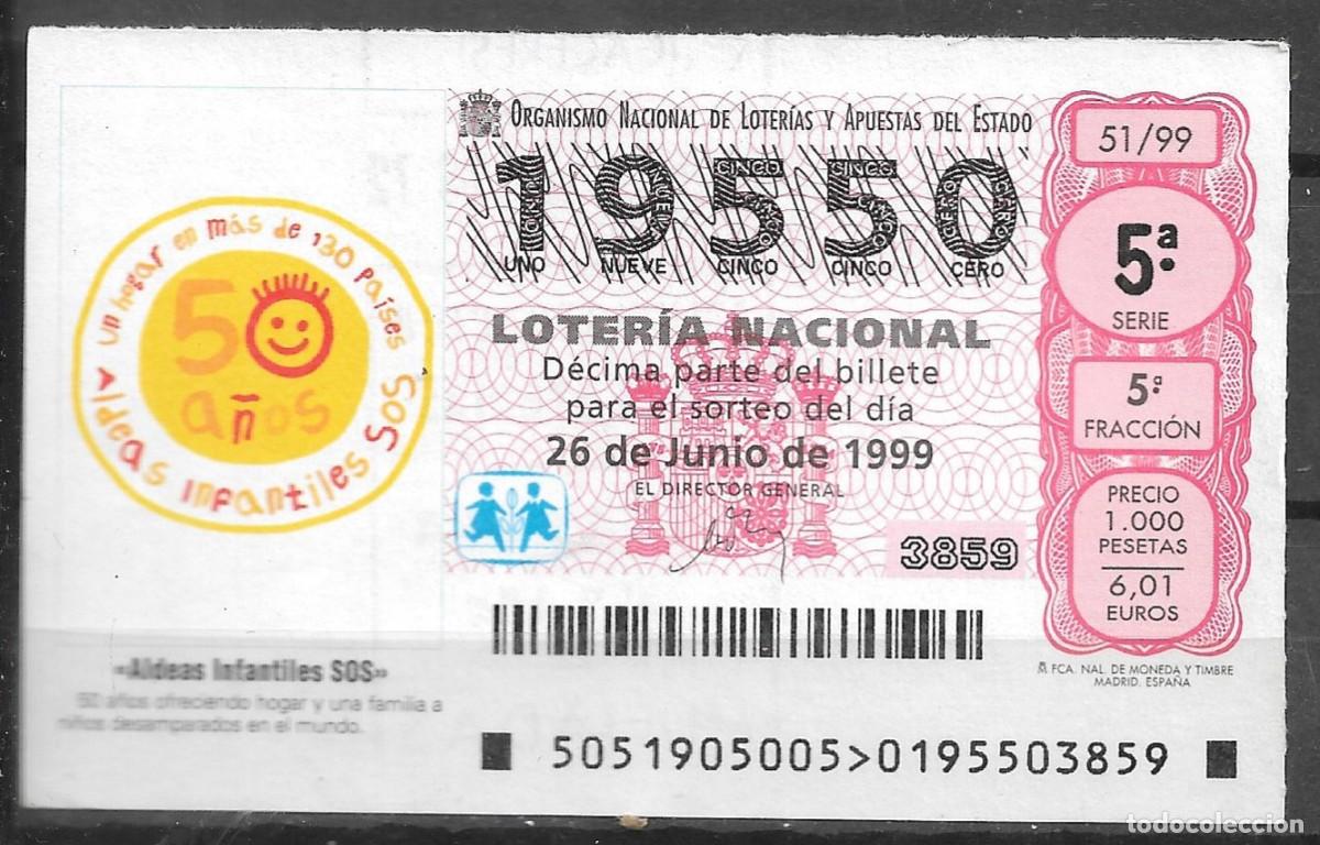 Lotteria Nationale Spagnola: LOTERIA NACIONAL,26/06/1999.
