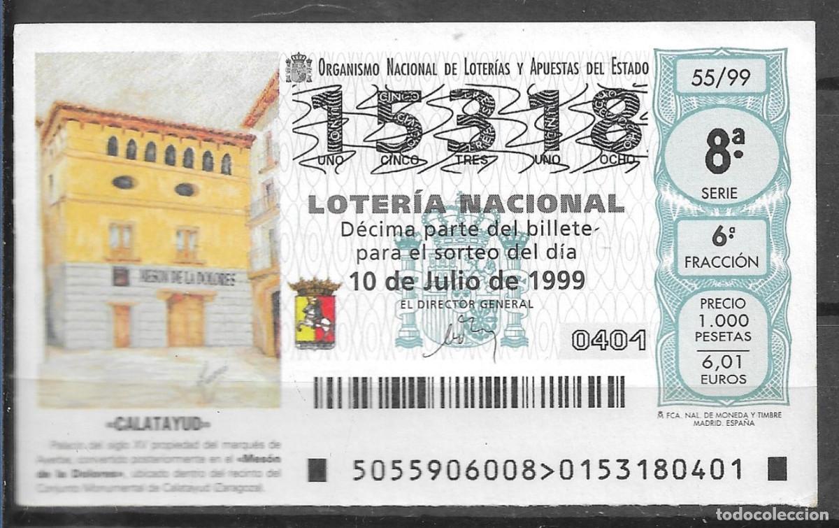 Lotteria Nationale Spagnola: LOTERIA NACIONAL,10/07/1999.