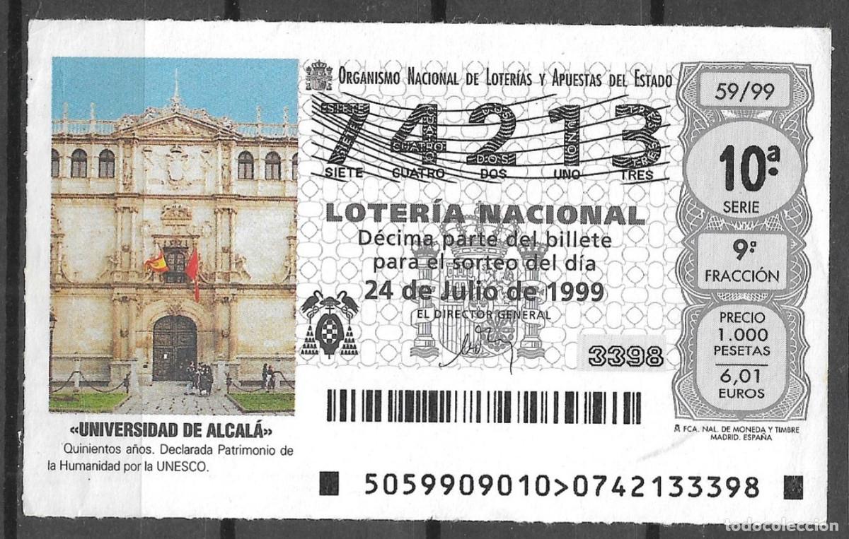 National Spanish Lottery: LOTERIA NACIONAL,24/07/1999.