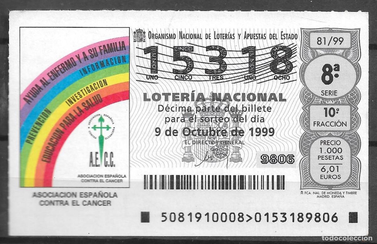 Loter&iacute;a Nacional: LOTERIA NACIONAL,09/10/1999.