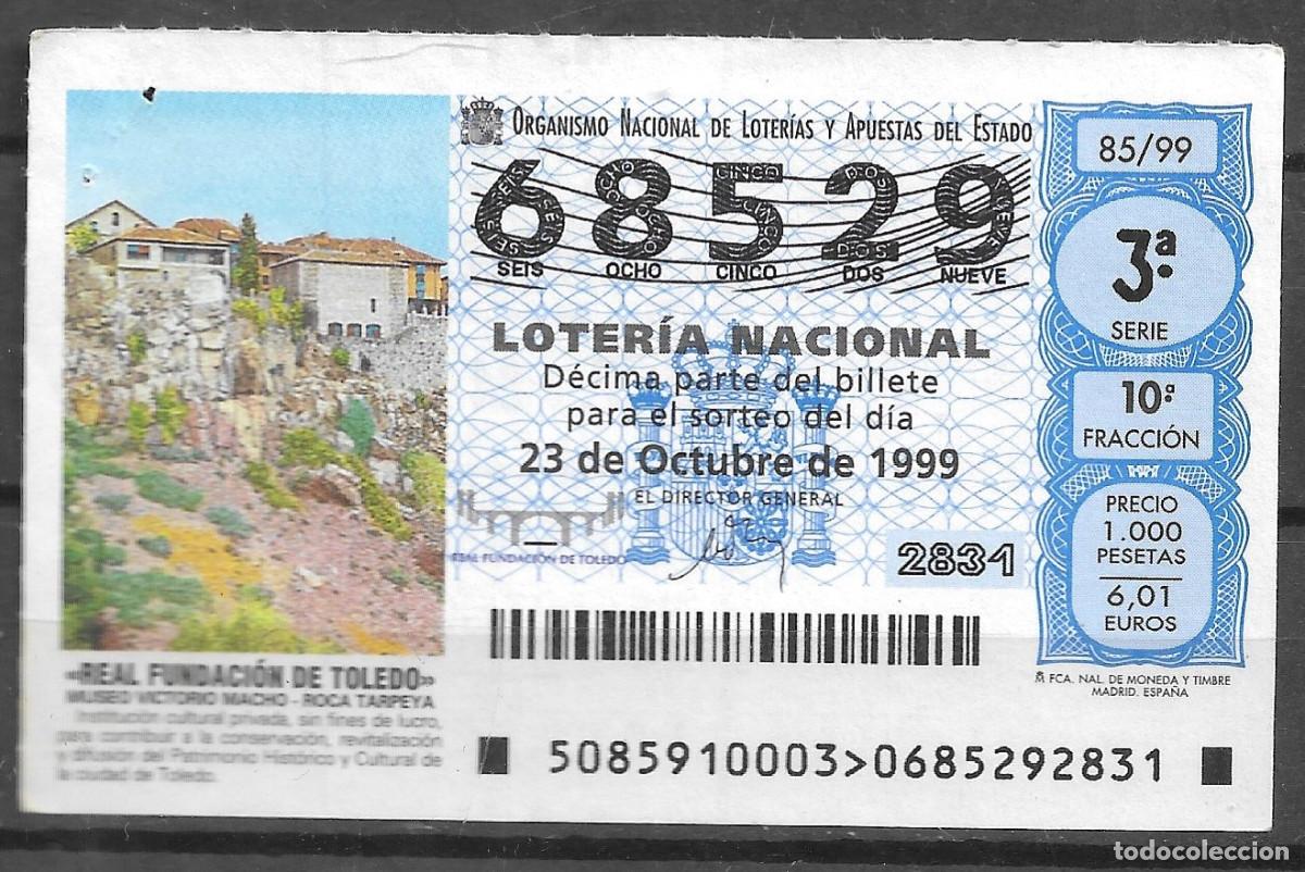 Loter&iacute;a Nacional: LOTERIA NACIONAL,23/10/1999.