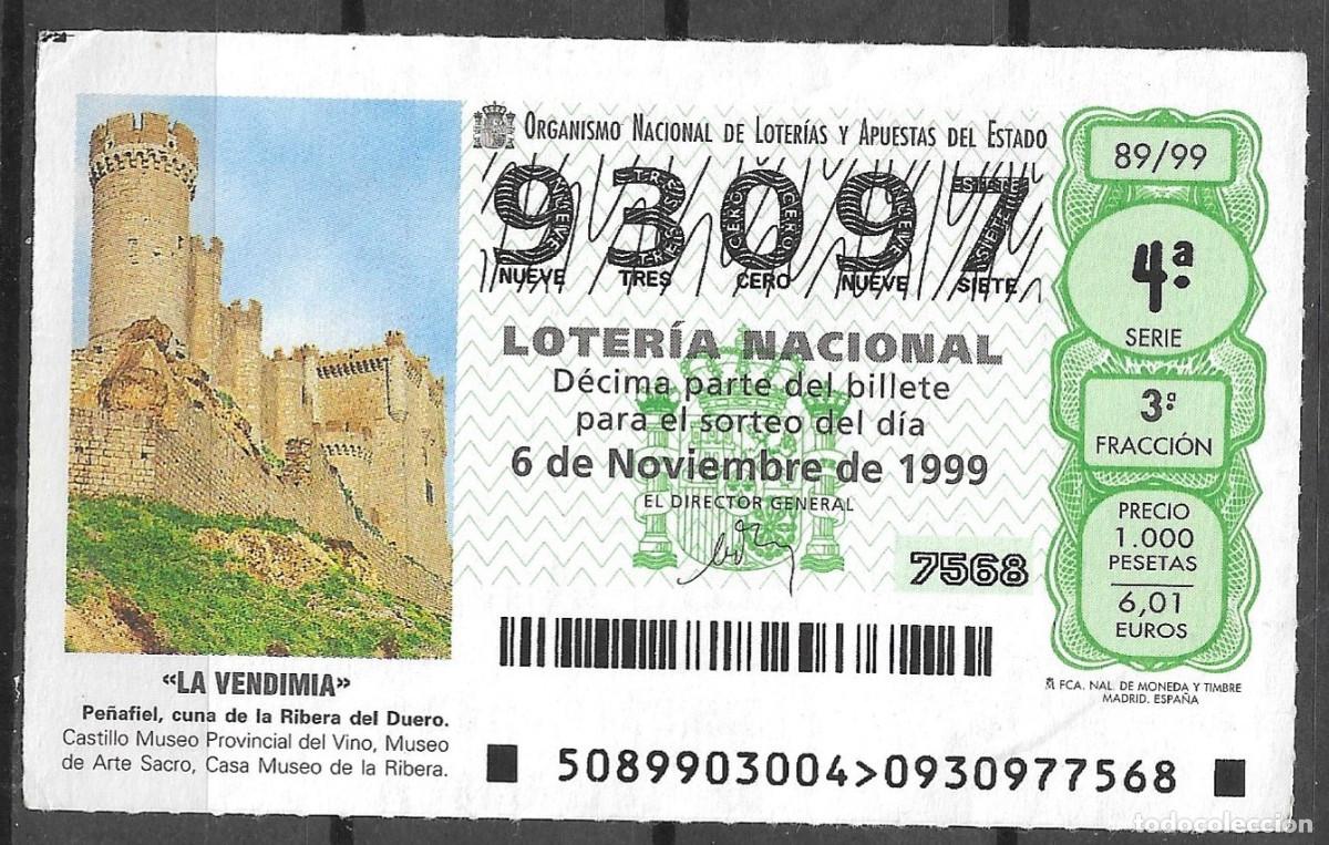 Loter&iacute;a Nacional: LOTERIA NACIONAL,06/11/1999.