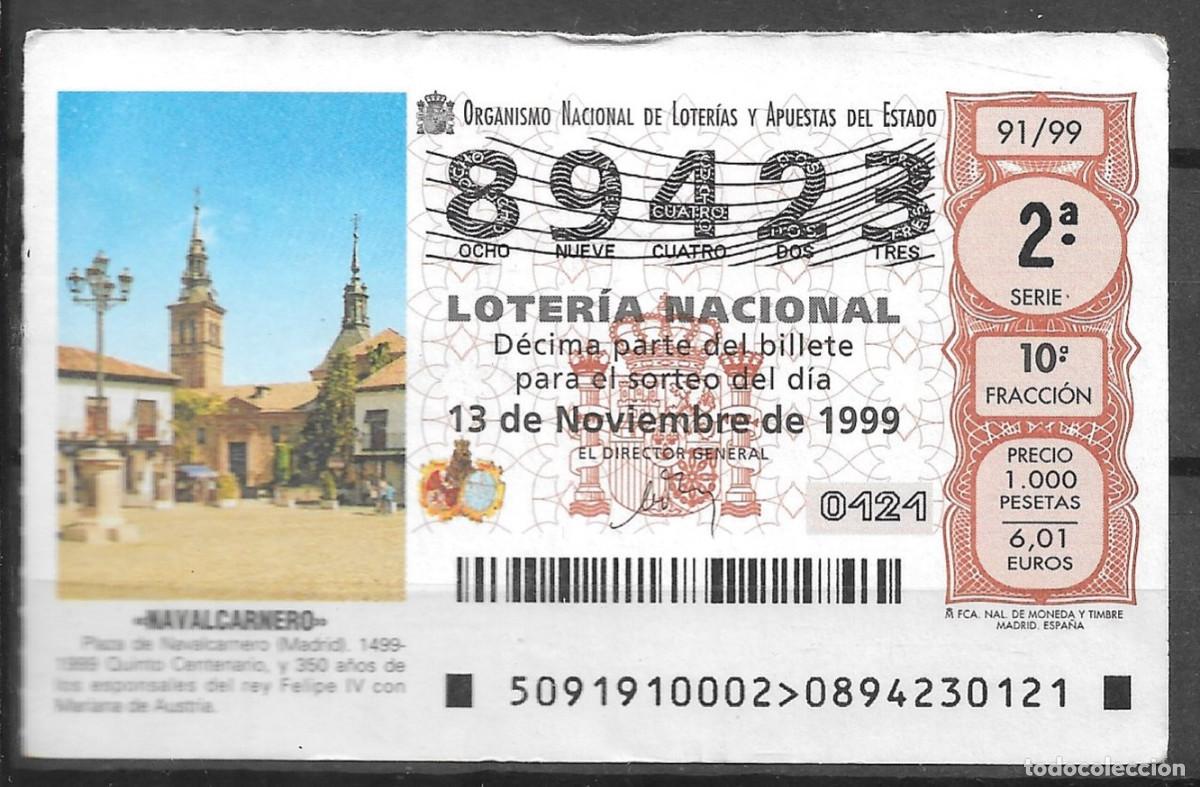 Loter&iacute;a Nacional: LOTERIA NACIONAL,13/11/1999.