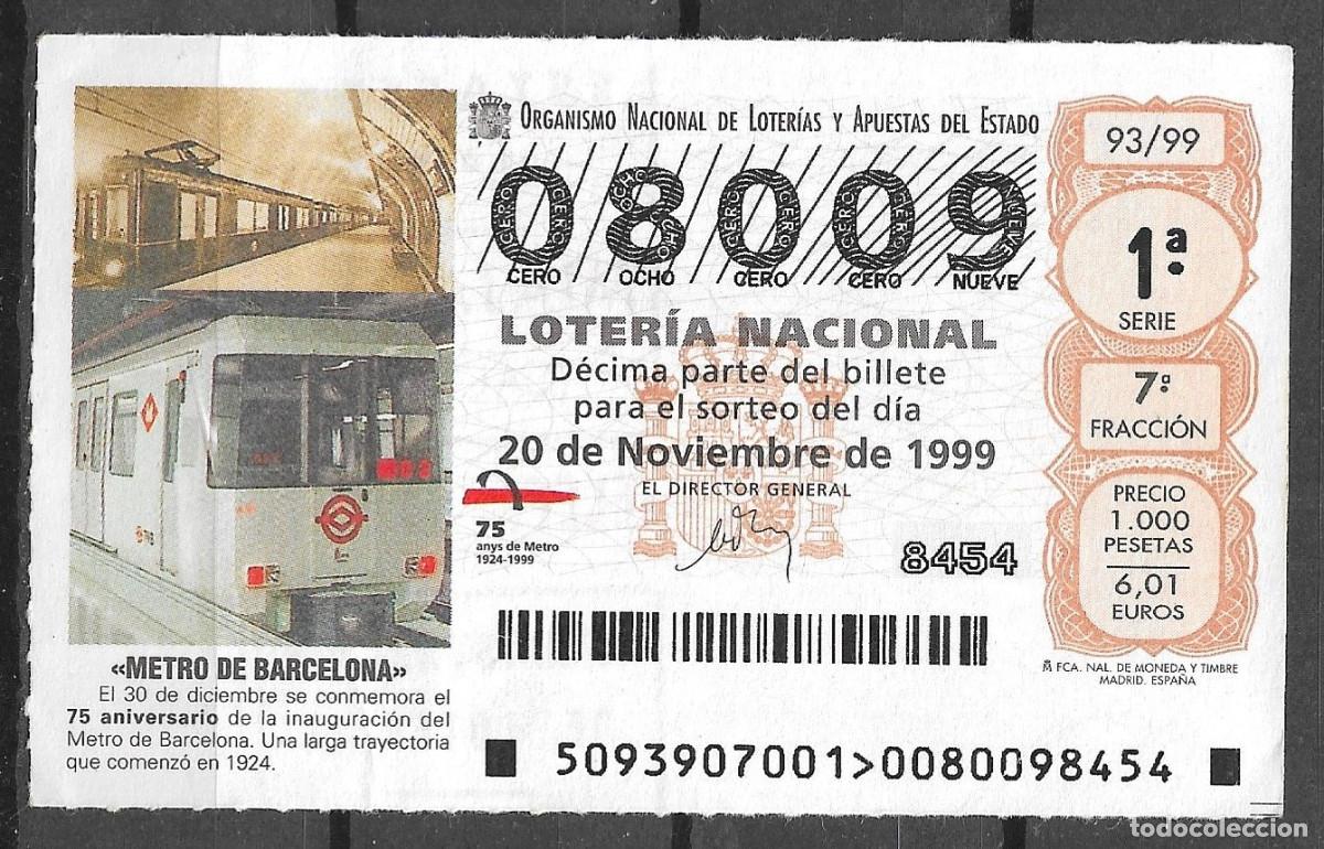 Loter&iacute;a Nacional: LOTERIA NACIONAL,20/11/1999.