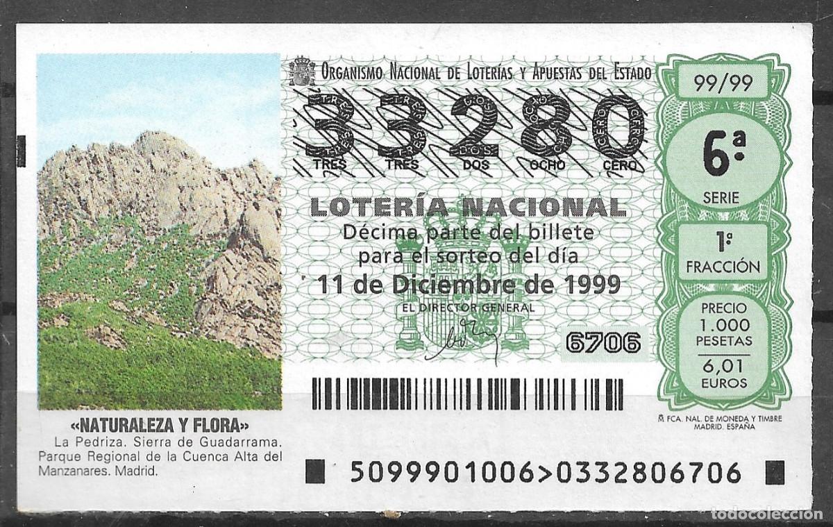 Loter&iacute;a Nacional: LOTERIA NACIONAL,11/12/1999.