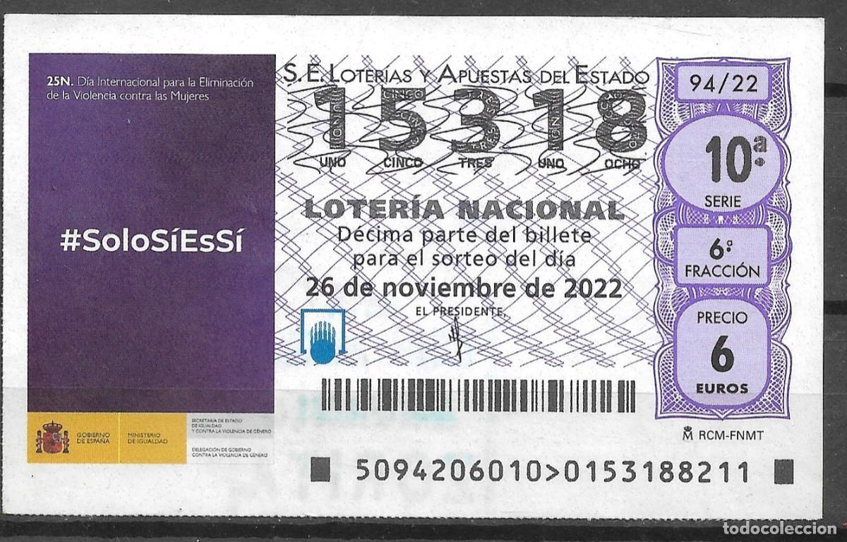 Loter&iacute;a Nacional: LOTERIA NACIONAL,26/11/2022.