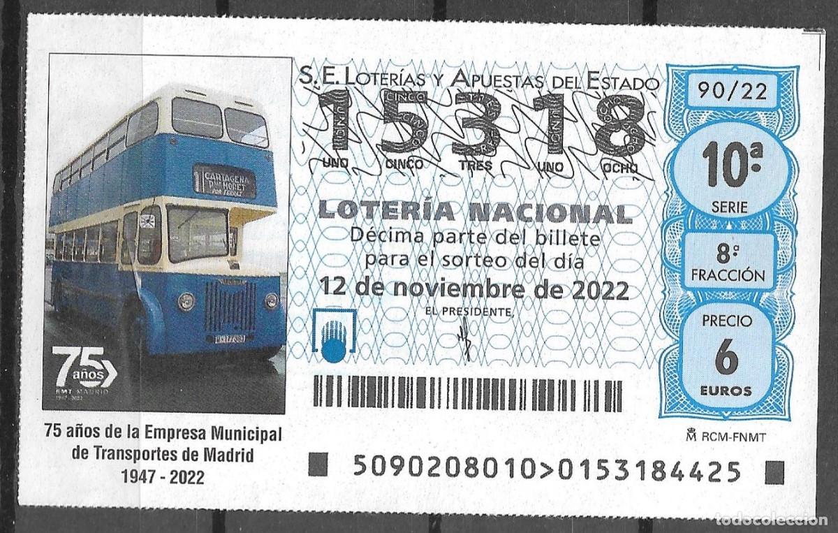 Loter&iacute;a Nacional: LOTERIA NACIONAL,12/11/2022.