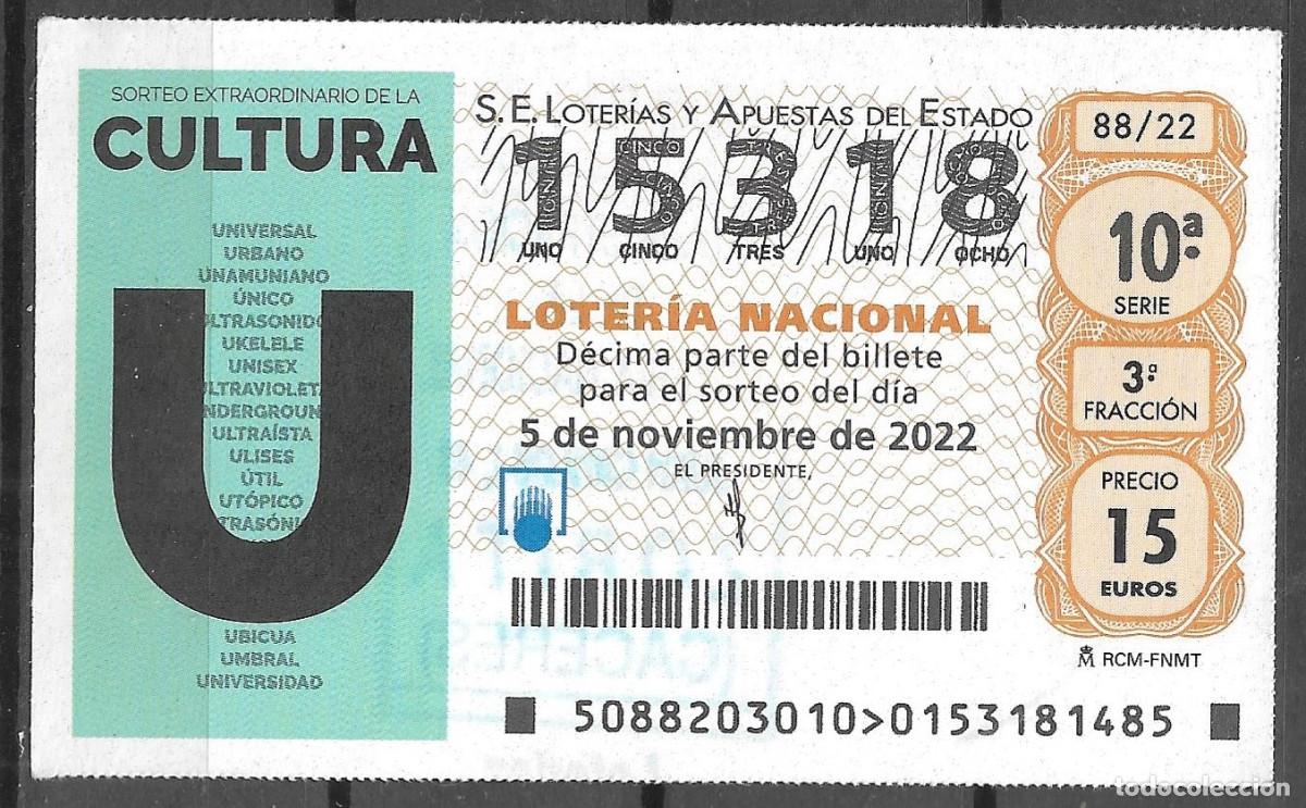 Loter&iacute;a Nacional: LOTERIA NACIONAL,05/11/2022.