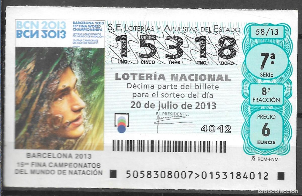 Loter&iacute;a Nacional: LOTERIA NACIONAL,20/07/2013.