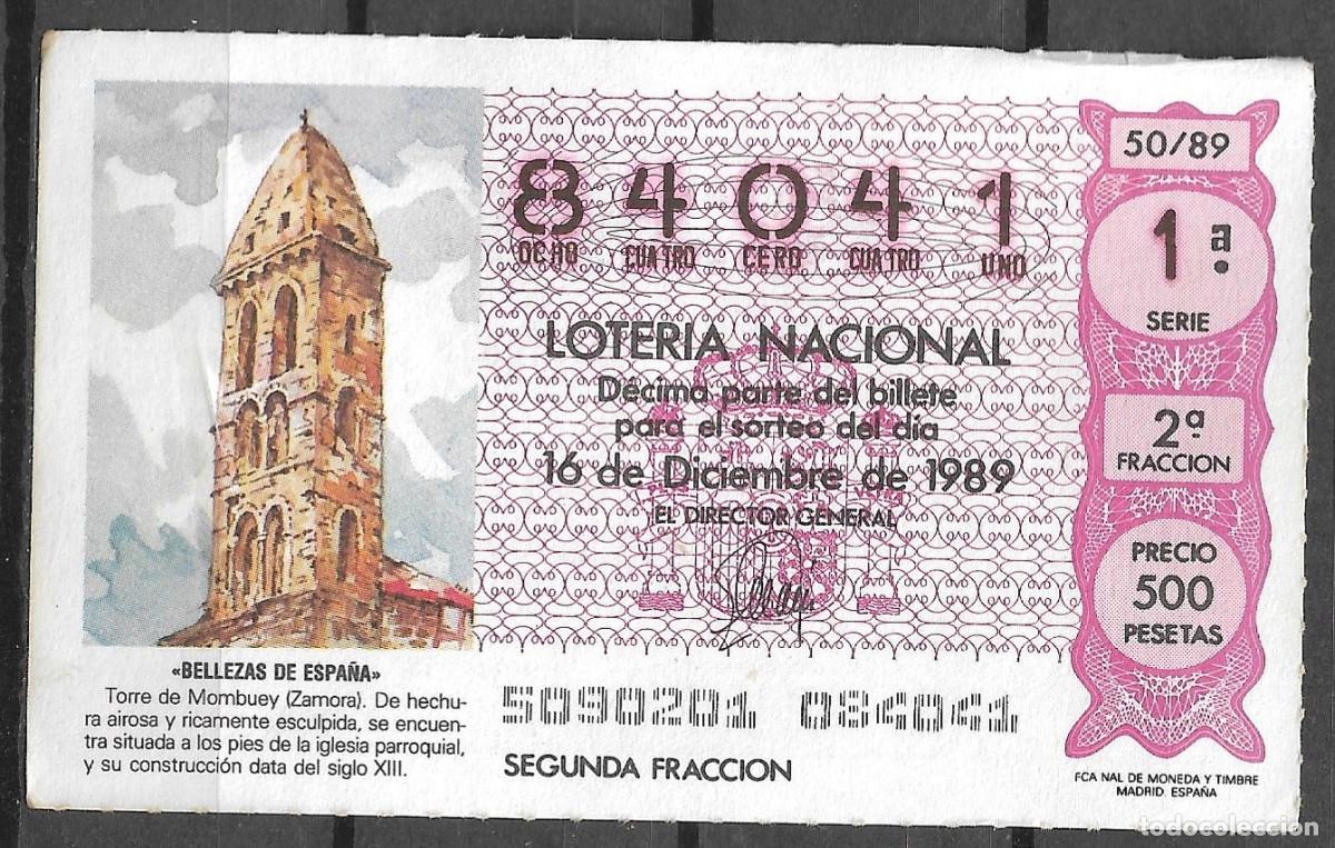 Loter&iacute;a Nacional: LOTERIA NACIONAL,16/12/1989.