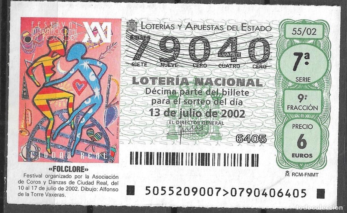 Loter&iacute;a Nacional: LOTERIA NACIONAL,13/07/2002.