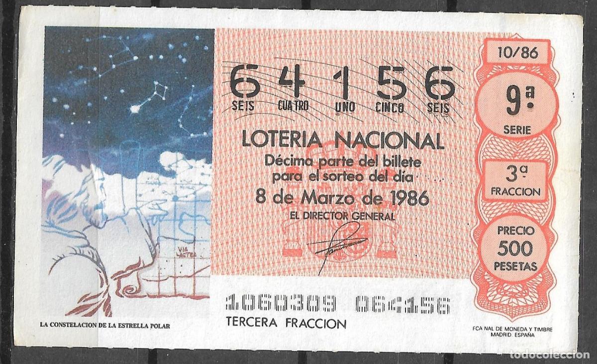 Loter&iacute;a Nacional: LOTERIA NACIONAL,08/04/1986.