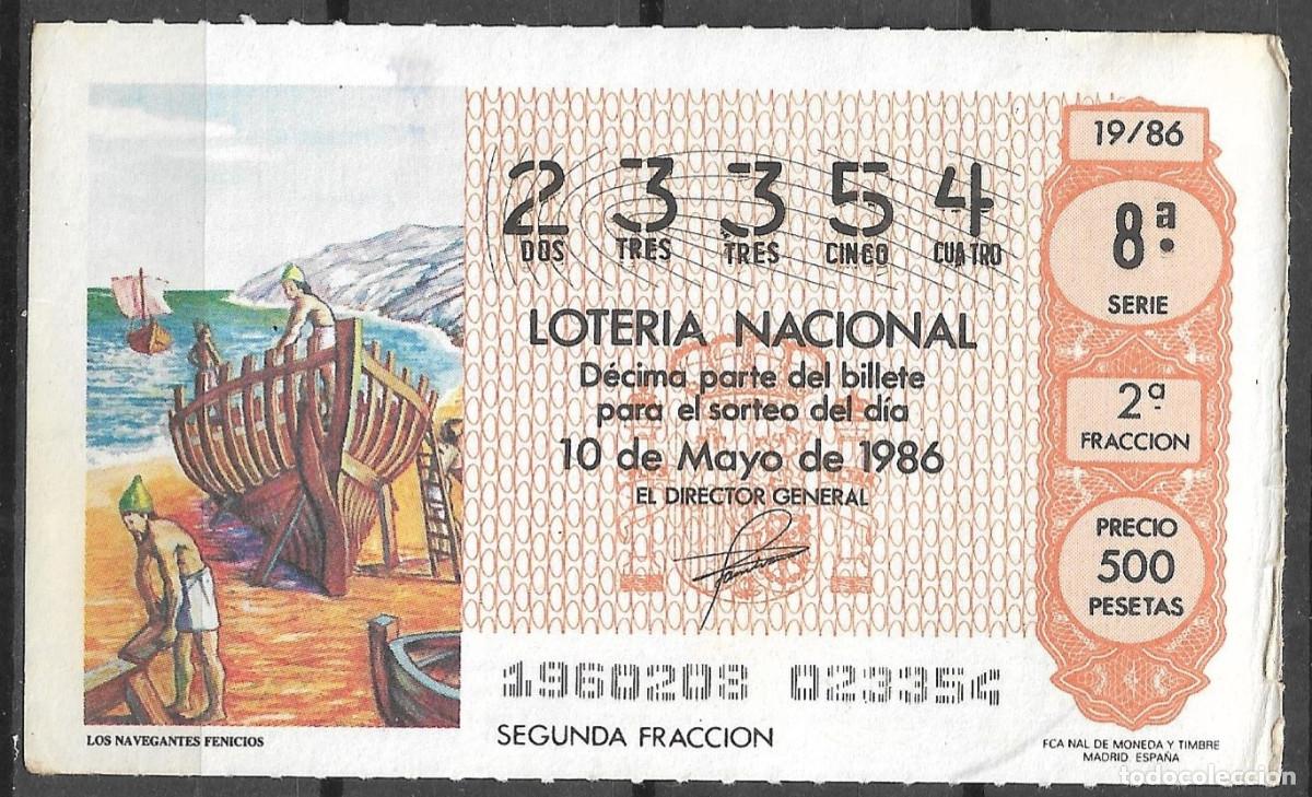 Loter&iacute;a Nacional: LOTERIA NACIONAL,10/05/1986.