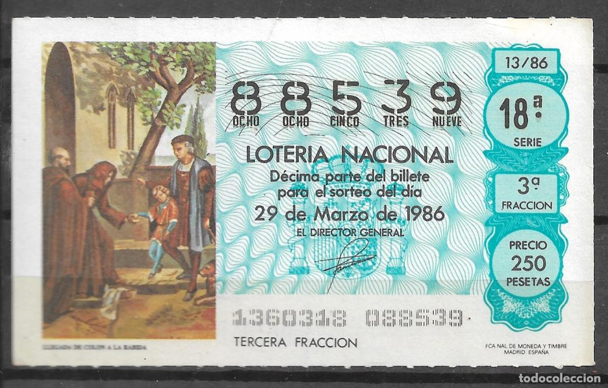 Loter&iacute;a Nacional: LOTERIA NACIONAL,29/04/1986.