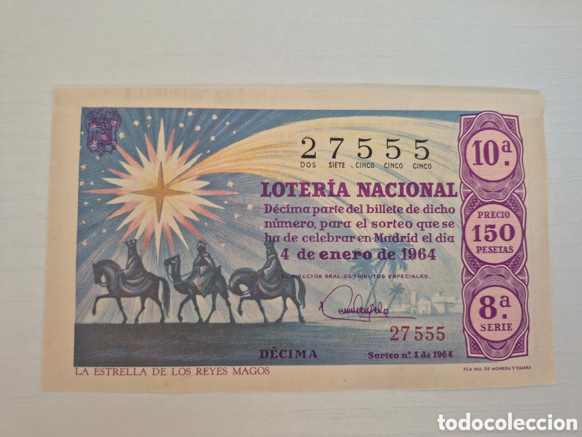 Loter&iacute;a Nacional: LOTERIA NACIONAL SORTEO 1 DE 1964