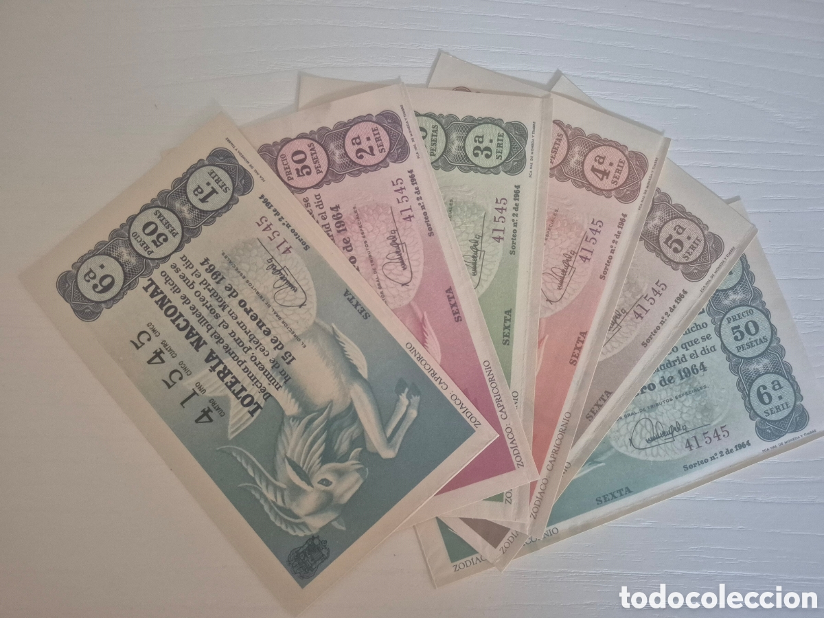 Lotaria Nacional: LOTERIA NACIONAL SORTEO 2 DE 1964 SERIE COMPLETA