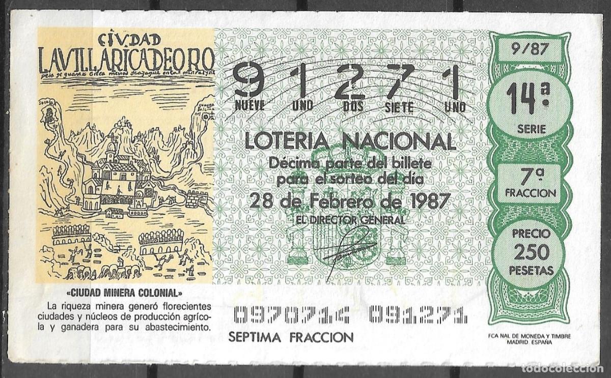 Loter&iacute;a Nacional: LOTERIA NACIONAL,28/02/1987.