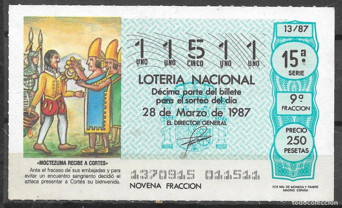 Loter&iacute;a Nacional: LOTERIA NACIONAL,28/03/1987.