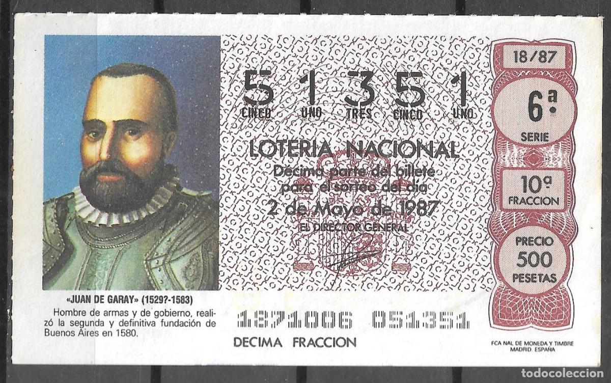 Loter&iacute;a Nacional: LOTERIA NACIONAL,02/05/1987.
