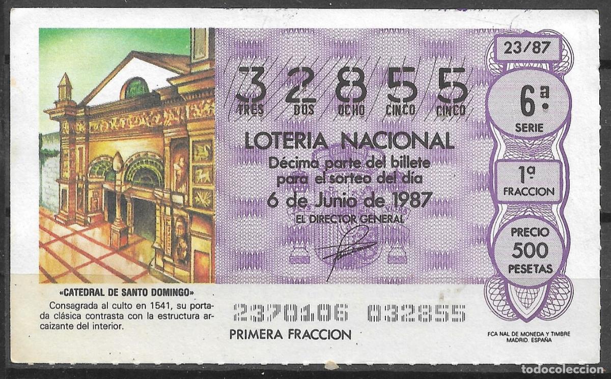 Loter&iacute;a Nacional: LOTERIA NACIONAL,06/06/1987.