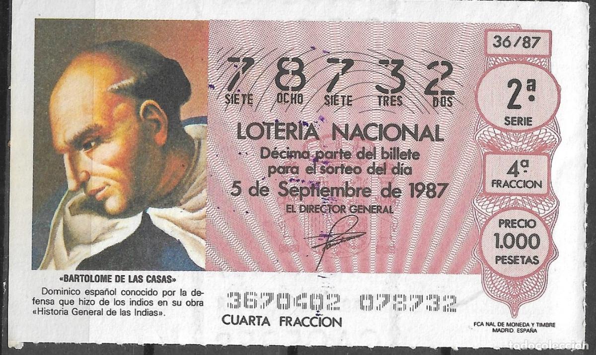 Loter&iacute;a Nacional: LOTERIA NACIONAL,05/09/1987.