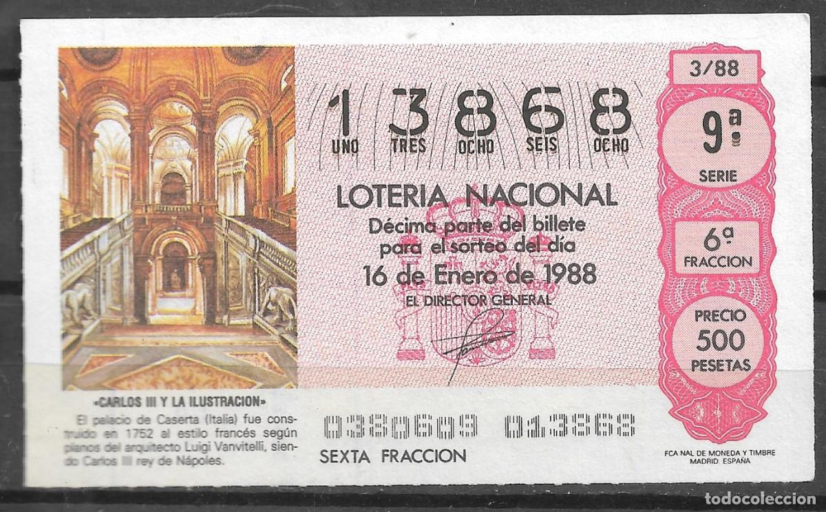 Loter&iacute;a Nacional: LOTERIA NACIONAL,16/01/1988.