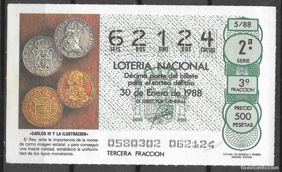 Loter&iacute;a Nacional: LOTERIA NACIONAL,30/01/1988.