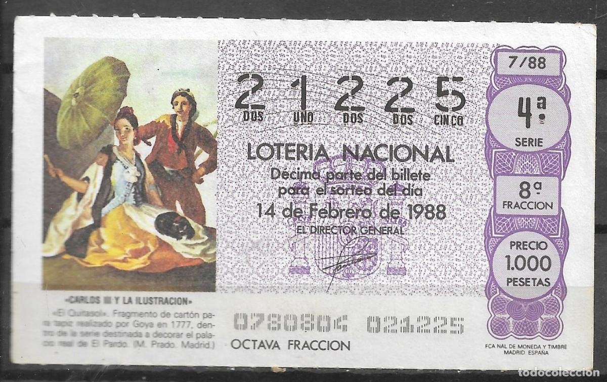 Loter&iacute;a Nacional: LOTERIA NACIONAL,14/02/1988.