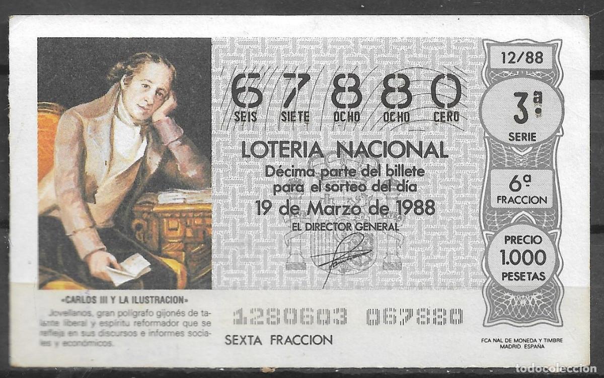 Loter&iacute;a Nacional: LOTERIA NACIONAL,19/03/1988.