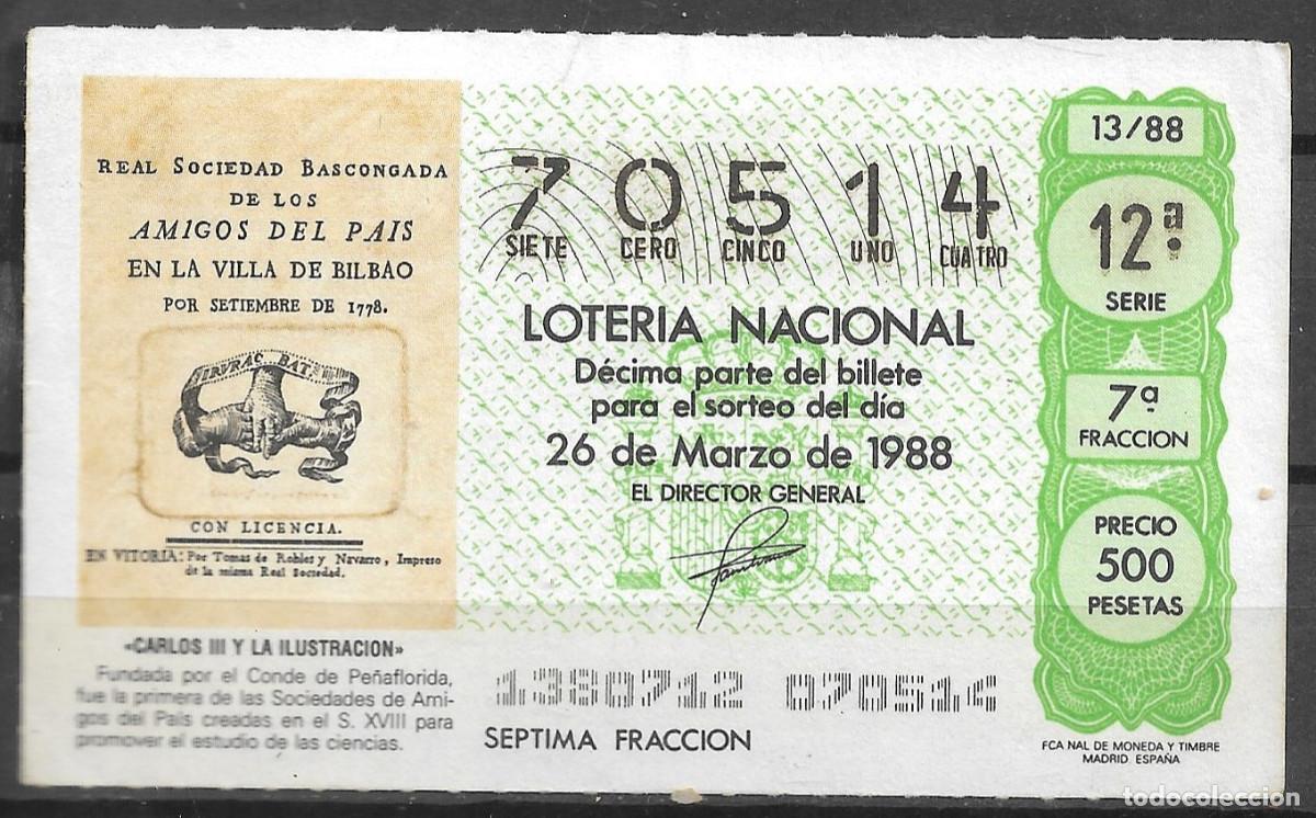 Loter&iacute;a Nacional: LOTERIA NACIONAL,26/03/1988.