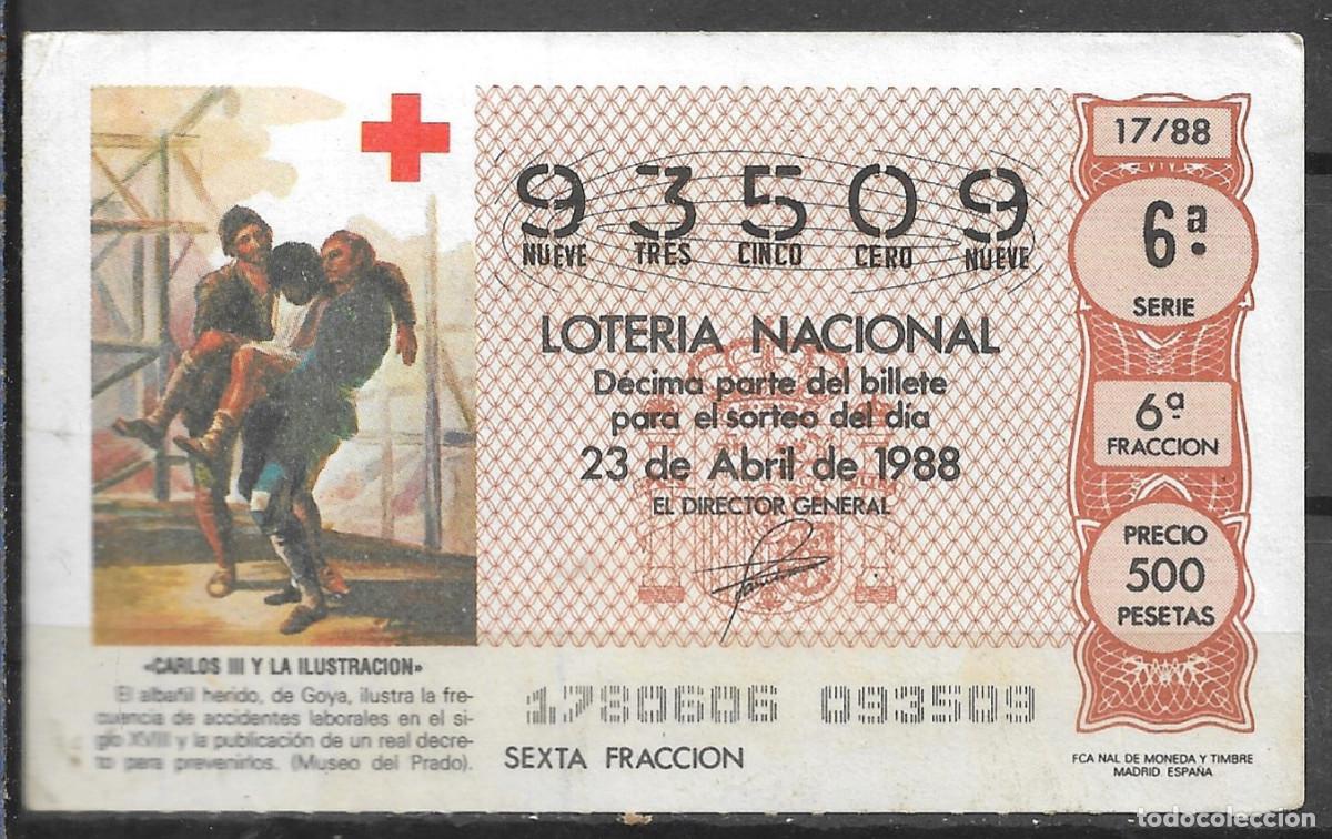 Loter&iacute;a Nacional: LOTERIA NACIONAL,23/04/1988.