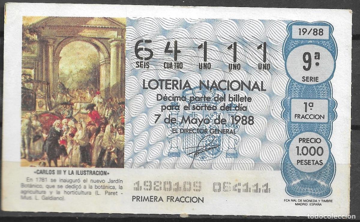Loter&iacute;a Nacional: LOTERIA NACIONAL,07/05/1988.