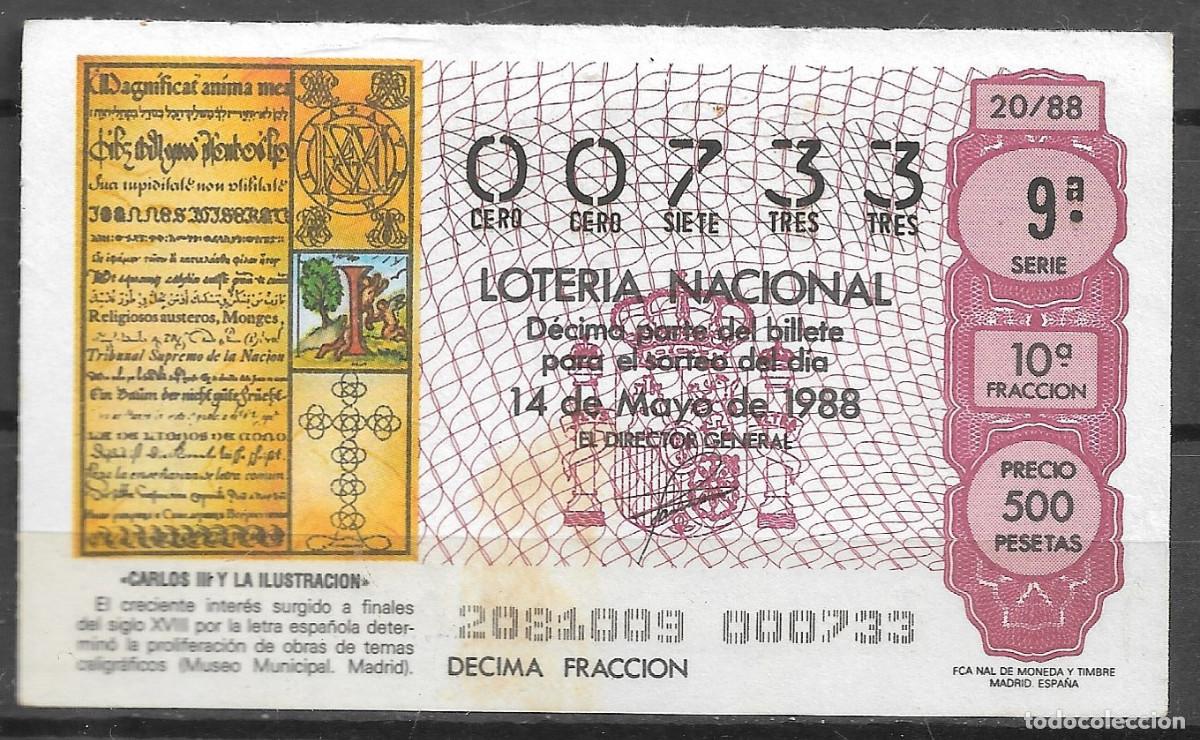 Loter&iacute;a Nacional: LOTERIA NACIONAL,14/05/1988.