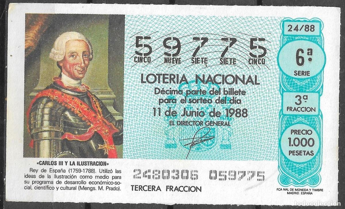 Loter&iacute;a Nacional: LOTERIA NACIONAL,11/06/1988.